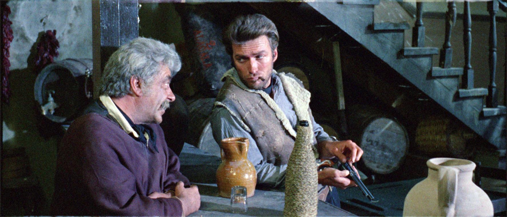 Clint Eastwood and José Calvo in A Fistful of Dollars (1964)