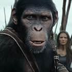 Peter Macon, Owen Teague, and Freya Allan in Kingdom of the Planet of the Apes (2024)