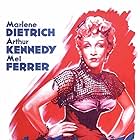 Marlene Dietrich, Fritz Lang, Mel Ferrer, and Arthur Kennedy in Rancho Notorious (1952)