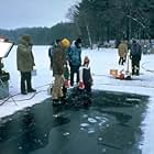Filming the frozen lake scene 