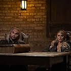 Dave Bautista and Alexandra Henrikson in What We Do in the Shadows (2019)