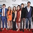 Scott Coffey, Emma Roberts, Shannon Woodward, Evan Peters, Kevin Turen, Justin Nappi, Mohammed Al Turki, and Leah Lauren at an event for Adult World (2013)