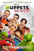 Bill Barretta, Ty Burrell, Tina Fey, Ricky Gervais, Dave Goelz, Peter Linz, David Rudman, Matt Vogel, Steve Whitmire, and Eric Jacobson in Muppets Most Wanted (2014)