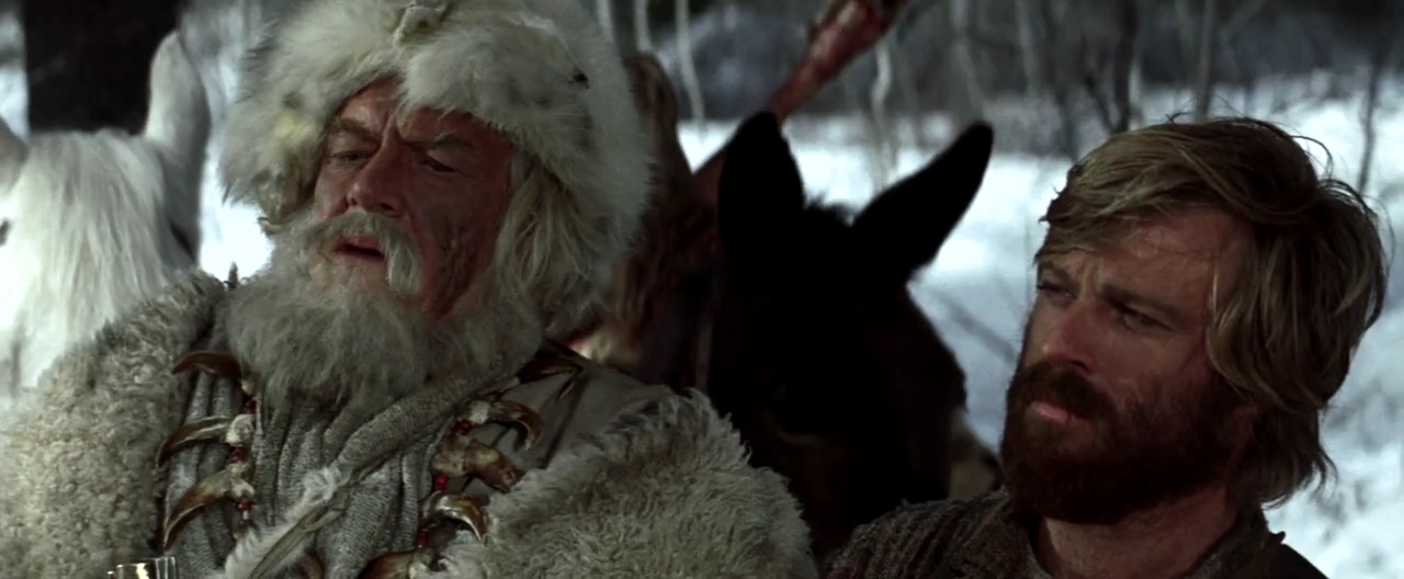 Robert Redford and Will Geer in Jeremiah Johnson (1972)