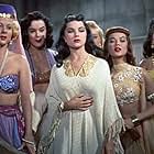 Merry Anders, Honey Bruce Friedman, Lisa Daniels, Dona Drake, Debra Paget, and Phyllis Winger in Princess of the Nile (1954)