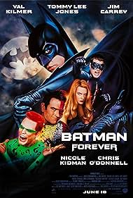 Jim Carrey, Tommy Lee Jones, Nicole Kidman, Val Kilmer, and Chris O'Donnell in Batman Forever (1995)