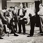 Humphrey Bogart, Rod Steiger, Val Avery, Herbie Faye, Carlos Montalbán, and Nehemiah Persoff in The Harder They Fall (1956)
