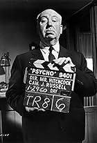 Alfred Hitchcock in Psycho (1960)