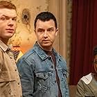 Noel Fisher, Cameron Monaghan, and Christian Isaiah in Two at a Biker Bar, One in the Lake (2021)