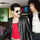 Rami Malek and Gwilym Lee in Bohemian Rhapsody (2018)