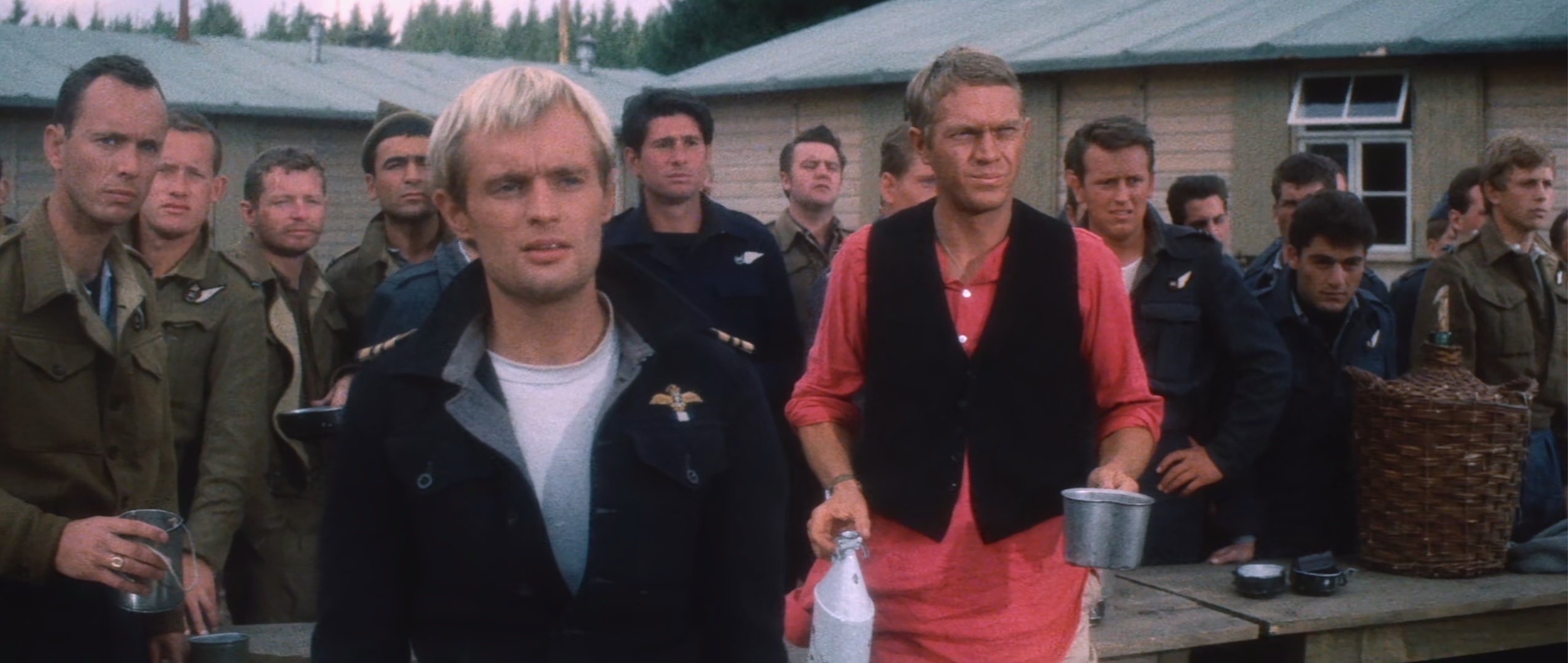 Steve McQueen and David McCallum in The Great Escape (1963)