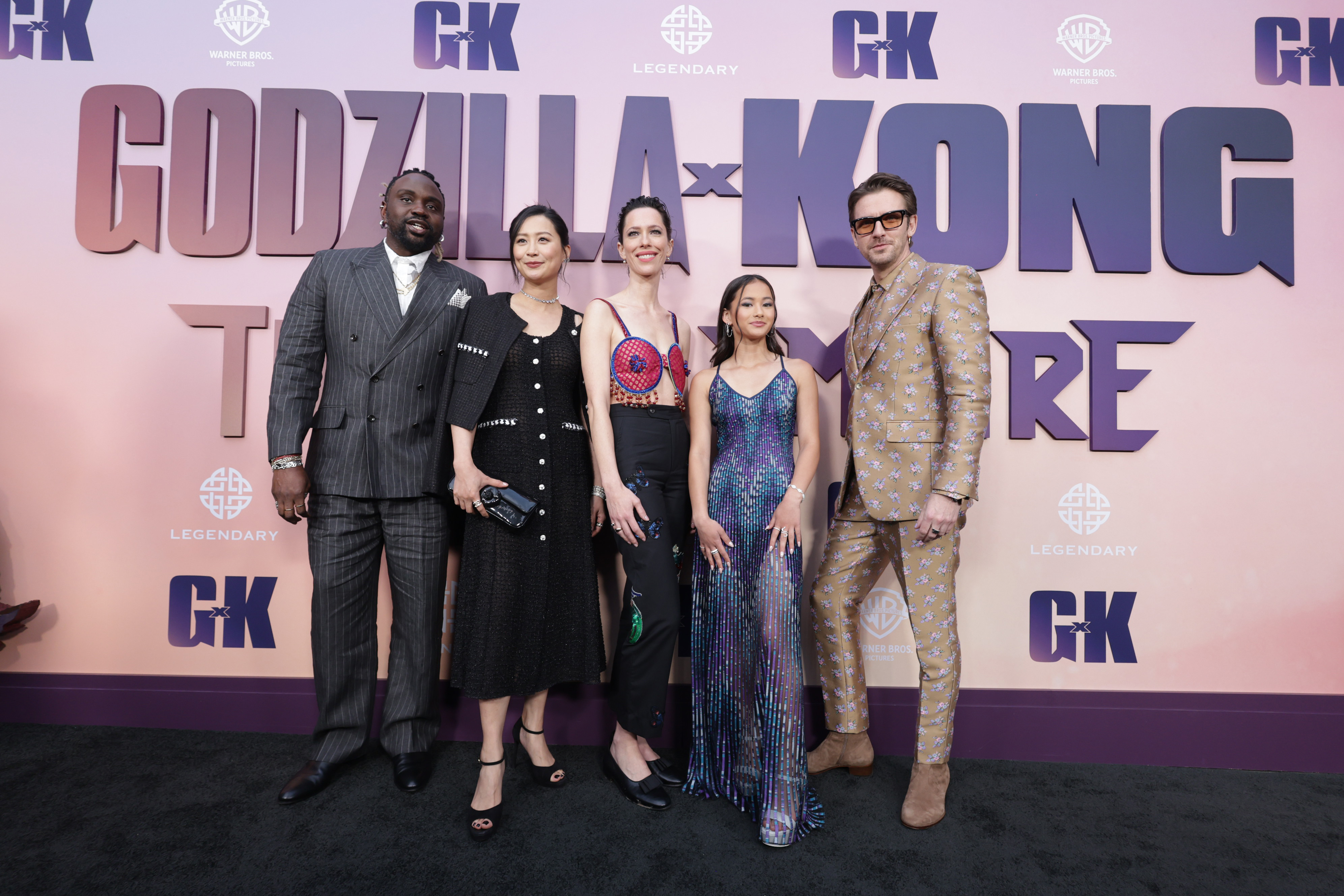 Rebecca Hall, Kaylee Hottle, Dan Stevens, Fala Chen, and Brian Tyree Henry at an event for Godzilla x Kong: The New Empire (2024)