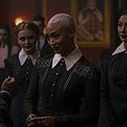 Ray Wise, Tati Gabrielle, Abigail Cowen, and Adeline Rudolph in Chilling Adventures of Sabrina (2018)