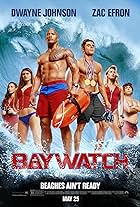 Dwayne Johnson, Alexandra Daddario, Zac Efron, Ilfenesh Hadera, Jon Bass, and Kelly Rohrbach in Baywatch (2017)