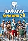 Jason 'Wee Man' Acuña, Johnny Knoxville, Chris Pontius, Sean McInerney, Davon Wilson, Compston Wilson, and Zach Holmes in Jackass Shark Week 2.0 (2022)