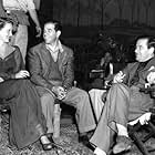 Bette Davis with directors Frank Capra and William Wyler. "The Letter," 1940.