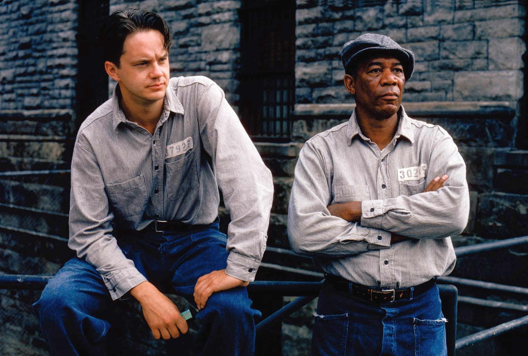 Morgan Freeman and Tim Robbins in The Shawshank Redemption (1994)