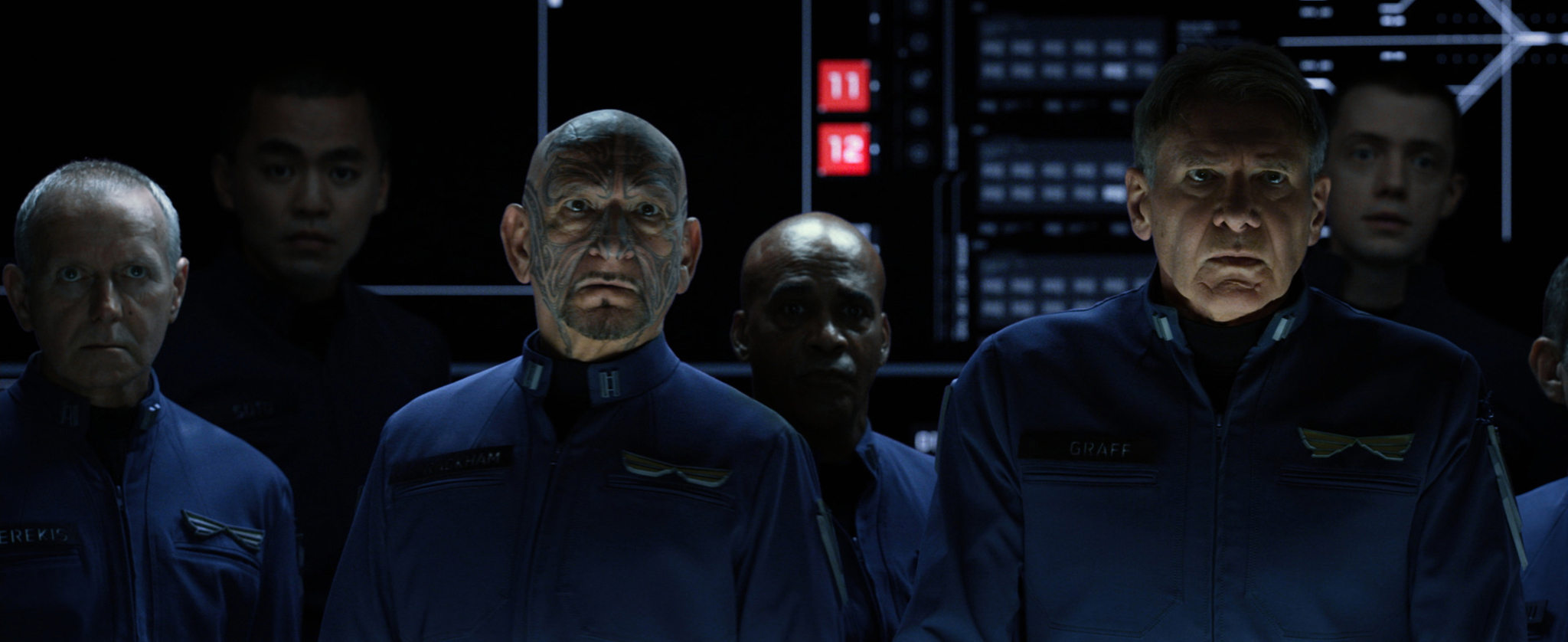 Harrison Ford and Ben Kingsley in Ender's Game (2013)