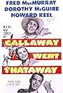 Howard Keel, Fred MacMurray, and Dorothy McGuire in Callaway Went Thataway (1951)