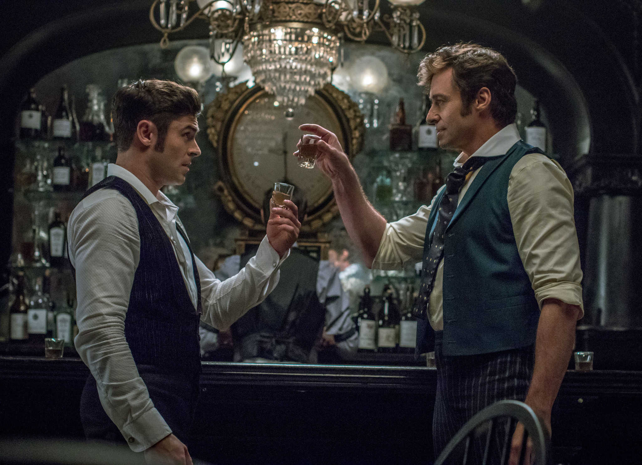 Hugh Jackman and Zac Efron in The Greatest Showman (2017)