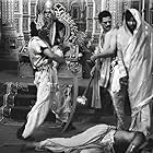 Pankaj Kapur, Om Puri, and Satish Shah in Jaane Bhi Do Yaaro (1983)
