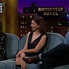 Lily Tomlin, Sarah Hyland, and Luke Evans in The Late Late Show with James Corden (2015)