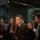 Colin Firth, Tim Guinee, Patrick Schwarzenegger, Sophie Turner, and Olivia DeJonge in The Staircase (2022)