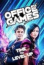 Jodelle Ferland and Evan Marsh in The Office Games (2022)
