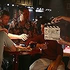 Daniel Krige directing Khan Chittenden, Nathan Phillips and Gillian Alexy on the set of WEST