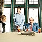 Sam Waterston, Amanda Seyfried, and Dylan Minnette in The Dropout (2022)