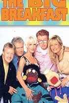Keith Chegwin, Chris Evans, Gaby Roslin, Peter Smith, and Paula Yates in The Big Breakfast (1992)
