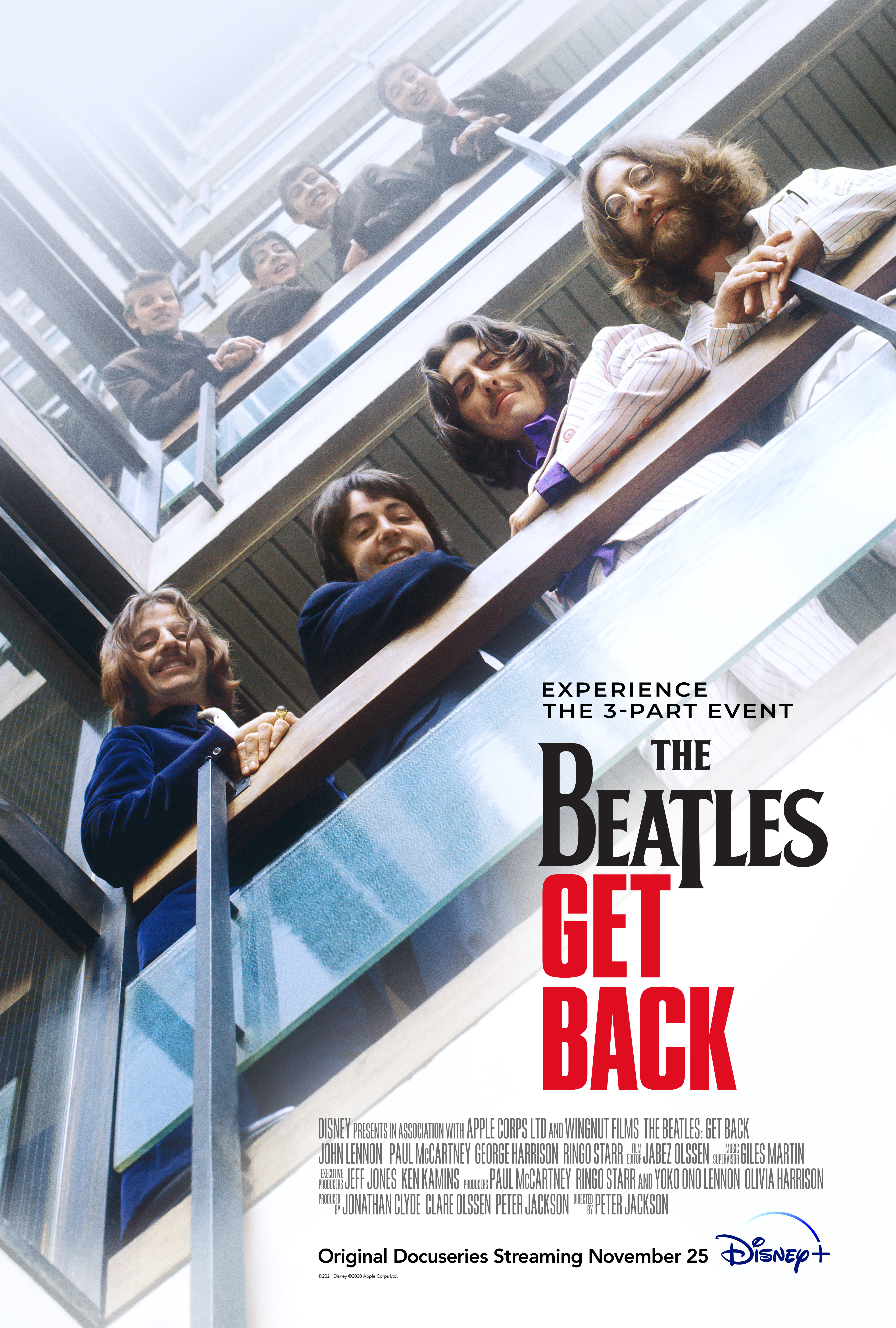Paul McCartney, John Lennon, George Harrison, Ringo Starr, and The Beatles in The Beatles: Get Back (2021)