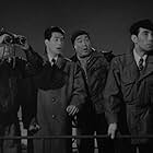 Minoru Chiaki, Yukio Kasama, Hiroshi Koizumi, Akira Sera, and Shirô Tsuchiya in Godzilla Raids Again (1955)