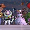 Tom Hanks, Tim Allen, Annie Potts, Wallace Shawn, and Don Rickles in Toy Story (1995)