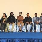 Karunas, Vetrimaaran, and Ramya Subramanian at an event for Sanga Thalaivan (2021)
