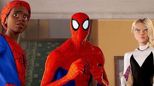 Jake Johnson, Hailee Steinfeld, and Shameik Moore in Spider-Man: Into the Spider-Verse (2018)