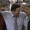 Mackenzie Crook, Lucy Davis, Martin Freeman, and Ricky Gervais in The Office (2001)