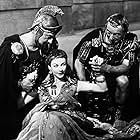 Vivien Leigh, Claude Rains, and Basil Sydney in Caesar and Cleopatra (1945)