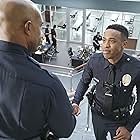 Michael Beach and Titus Makin Jr. in The Rookie (2018)