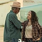 Morgan Freeman and Juliette Binoche in Paradise Highway (2022)