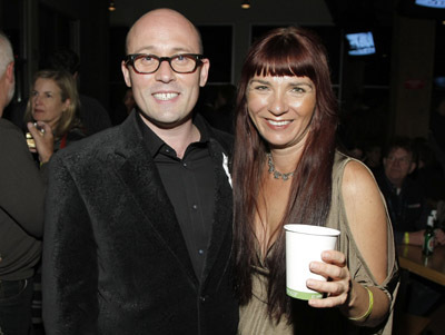 Melanie Coombs and Adam Elliot at an event for Mary and Max (2009)