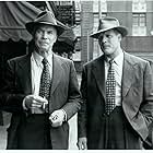 Christopher Kriesa (left) as Persky and Brian Haley (right) as Krebs in The Man Who Wasn't There