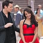 Lea Michele and Jonathan Groff in Glee (2009)