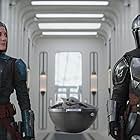 Pedro Pascal and Katee Sackhoff in The Mandalorian (2019)