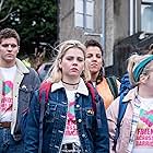 Nicola Coughlan, Dylan Llewellyn, Louisa Harland, Jamie-Lee O'Donnell, and Saoirse-Monica Jackson in Derry Girls (2018)