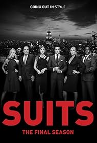 Katherine Heigl, Dulé Hill, Rick Hoffman, Gabriel Macht, Amanda Schull, and Sarah Rafferty in Suits (2011)