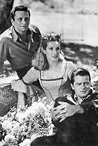 Peter Falk, Robert Goulet, and Sally Ann Howes in Brigadoon (1966)