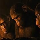 Travis Jeffery, Owen Teague, and Lydia Peckham in Kingdom of the Planet of the Apes (2024)
