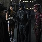 Ben Affleck, J.K. Simmons, Gal Gadot, and Ezra Miller in Justice League (2017)