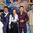 Michelle Yeoh, Benedict Wong, Destin Daniel Cretton, Fala Chen, and Simu Liu at an event for Shang-Chi and the Legend of the Ten Rings (2021)